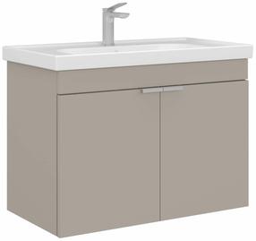 Vannas istabas skapis ar izlietni Kalune Design Desna, smilškrāsas, 45 cm x 80 cm x 58 cm