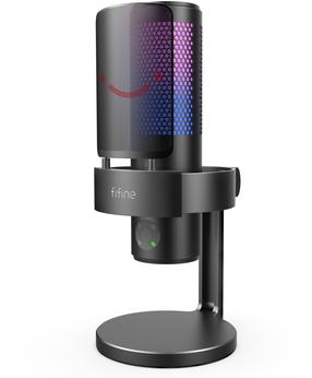 Darbvirsmas mikrofons Fifine A9 RGB, melna krās.