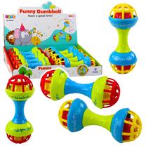 Barškutis Lean Toys Funny Dumbbell, (spalva/dizainas parenkami atsitiktine tvarka)