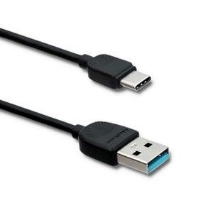 Кабель Qoltec 52347 USB 2.0, USB Type C, 2.5 м, черный цв.