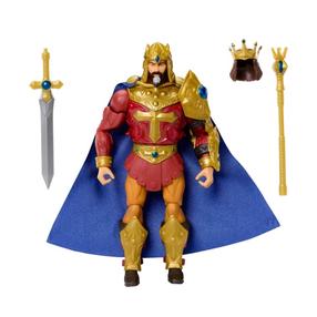 Mängukujuke, koos tarvikutega Mattel Masters Of The Universe New Eternia King Randor, 17.7 cm, kuldne v./punane v.