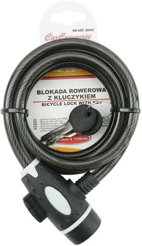 Замок CarCommerce Bike Lock, черный цв., 1500 мм