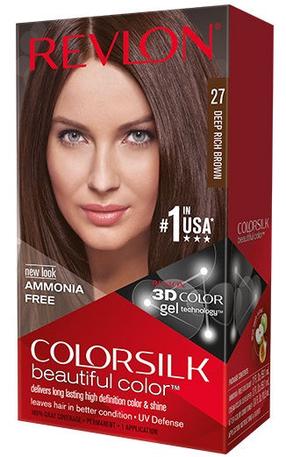 Plaukų dažai Revlon Colorsilk Beautiful Color, deep rich brown sp., Deep Rich Brown 27, 59.1 ml