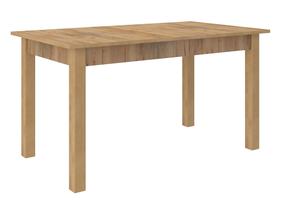Valgomojo stalas išskleidžiamas ADRK Rodos 25, ruda sp./aukso sp., 140 - 180 cm x 80 cm x 76 cm