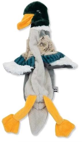 Žaislas šuniui, pliušinis Karlie Duck, 30 cm, žalia sp./įvairių spalvų, 30