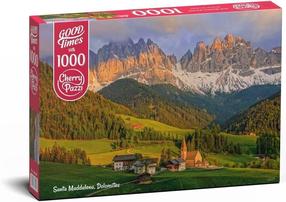 Puzle CherryPazzi Santa Maddalena Dolomites 1000 el. 30028, 50 cm x 70 cm, 1000 gab., daudzkrāsaina