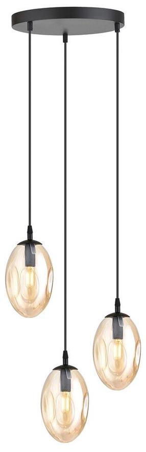 Lampa karināms Emibig Astral 3 BL Premium, E14, 3 x 10 W, melna krās./dzeltena krās. / melna krās., 10 x 20 cm