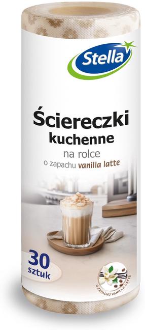 Salvetes, universāli Stella Vanilla Latte, brūngans krās., viskoze 70%/30% poliesters, 30 gab.