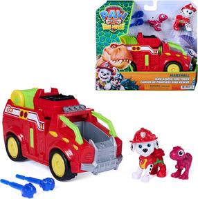 Figūrėlių rinkinys, su priedais Spin Master Paw Patrol Dino Rescue Marshall Fire Truck 6075757, įvairių spalvų