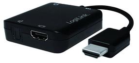 Adapteris Logilink Audio Extractor Converter HDMI 3.5 mm female, HDMI male + HDMI female