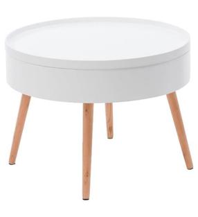 Kavos staliukas ModernHome, balta sp., 60 cm x 60 cm x 40 cm
