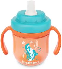 Gertuvė su silikoniniu snapeliu Baboo Sea Life, 200 ml, 6+ mėn., plastikas/silikonas, mėlyna sp./oranžinė sp.