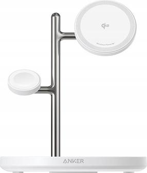 Belaidis įkroviklis Anker MagGo 3-in-1, 1 x USB Type C, 22.9 cm, balta sp., 15 W