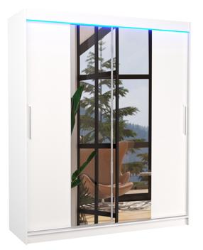 Spinta ADRK Dallas LED, balta sp., 58 cm x 180 cm x 215 cm, su veidrodžiu