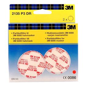 Kaukės filtras 3M T2135K 2135 P3, balta sp., 2 vnt.