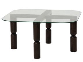Kavos staliukas Kalune Design Kei, antracito sp., 80 cm x 80 cm x 40 cm