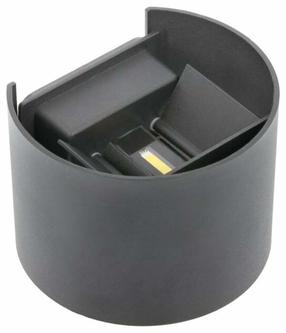 Sieninis lauko šviestuvas GTV Missouri O, 7W, LED, IP54, pilka sp., 13.6 cm x 10 cm