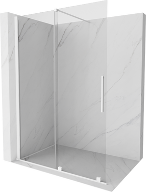 Dušo sienelė Mexen Walk-In Velar, 140 cm x 200 cm, balta sp./grūdintas