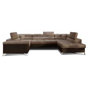 Kampinė sofa Thiago Monolith 09, Monolith 29, šviesiai ruda sp., dešininė, 350 x 202 cm x 90 cm