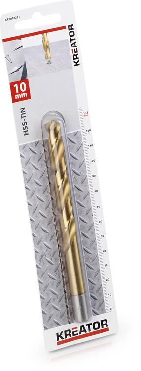 Metallist puur Kreator KRT010221, metall, hss, silindriline, 10 mm x 13.3 cm