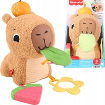 Lavinimo žaislas, kapibara Mattel Fisher Price Snuggly Snacky Capy, 23.5 cm, ruda sp.