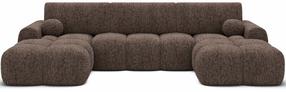 Kampinė sofa Vianetto Chenille, ruda sp., 177 x 319 cm x 95 cm