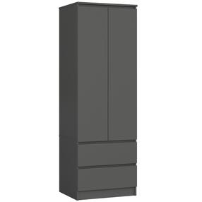 Riidekapp Akord Star K60, grafiit v., 60 cm x 51.5 cm x 180 cm