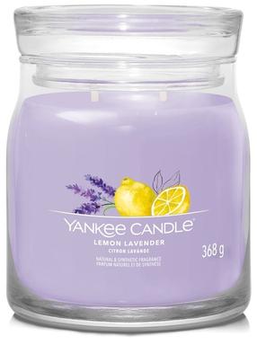 Svece, aromātiskā Yankee Candle Signature Lemon Lavender, 35 - 50 h, 368 g, violeta krās.