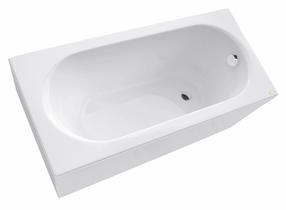 Vanna, iebūvējama SPN Camilla BT-517, ar priekšējo paneli un kājām 150 cm x 70 cm x 65 cm, taisnstūra, baltā krāsā.