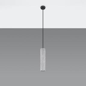 Valgusti rippuv Sollux Luvo 1 SL.0653, GU10, 1 x 40 W, hall v. / must v.