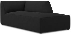 Sofa Micadoni Home Ruby Structured Fabric Chaise Longue, juoda sp., dešininė, 181 x 93 cm x 69 cm