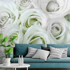 Fototapete Artgeist Satin Rose (Green), 315 cm x 450 cm