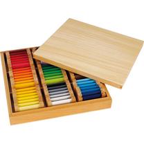 Edukacinis žaislas, formelių rūšiuoklė Montessori Color Tiles, įvairių spalvų, 63 vnt.