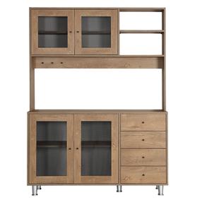 Daugiafunkcinė virtuvės spinta Kalune Design Grano 140, ąžuolo sp., 140 cm x 40 cm x 187 cm