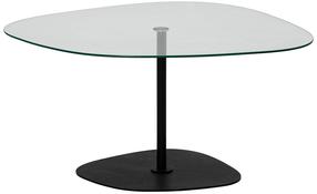 Kavos staliukas Kalune Design Soho, skaidri sp./juoda sp., 85 cm x 67 cm x 40 cm