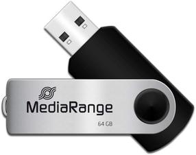 USB mälupulk MediaRange MR912, hõbe v./must v., 64 GB