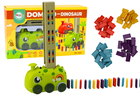 Rotaļu vilciens Lean Toys Dinosaur, zaļa krās.