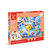 Edukacinis labirintas Hape 2in1 Space Maze & Tangram Board, įvairių spalvų