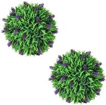 Dirbtinis augalas, levanda VLX Boxwood Ball Lavender, žalia sp./violetinė sp., 30 cm x 30 cm