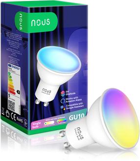 Умная лампа Nous P8 Smart WIFI Bulb LED, MR16, 2700 - 6500 °К, GU10, 4.5 Вт, 350 лм