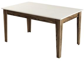 Stalas Kalune Design Milan 517, kreminė sp./riešuto sp., 88 cm x 145 cm x 75 cm