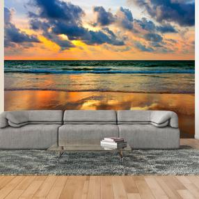 Fototapete Artgeist Colorful sunset over the sea FTNT0181, 270 cm x 350 cm