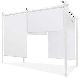 Pavėsinė Pergola Sprint Plus, 395 x 228 cm, balta sp.