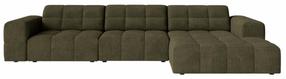 Kampinė sofa Cosmopolitan Design Chicago Eden 12, alyvuogių žalia sp., dešininė, 167 x 294 cm x 78 cm