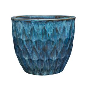 Puķu pods Domoletti GG.5292.037, keramika/māls, Ø 37 cm, zila krās.