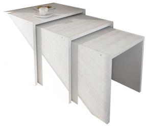 Kavos staliukas Kalune Design Zariel, balta sp., 44.5 cm x 35 cm x 38.5 cm