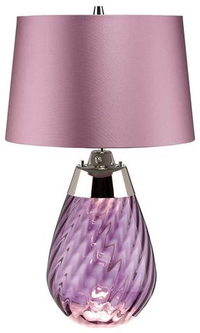 Galda stāvlampas Elstead Lighting Lena LENA-TL-S-PLUM, E27/GU10, 60W, violeta krās./hroma krās.