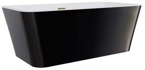 Vann, teisaldatav Besco Evita Black&White, 160 cm x 80 cm x 58 cm, ristkülik, kuldne v./valge v.