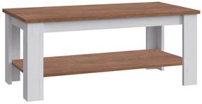 Kavos staliukas Gala Meble Provence ST2, balta sp./pušies sp, 120 cm x 60 cm x 51 cm