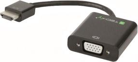 Adapteris Techly HDMI 19 pin male, VGA female, 0.15 m, juoda sp.